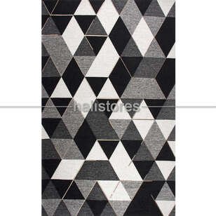 Halıstores - Modern Desenli Renkli Baskılı Halı SM 44 Gri-Siyah (1)