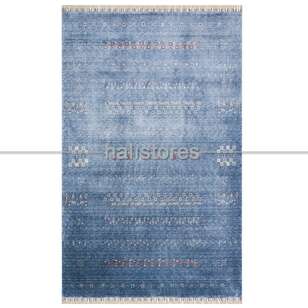 Halıstores - Otantik Kilim Desenli Zara 06 Mavi Hav ve Toz Vermeyen Özel Tezgah Halısı