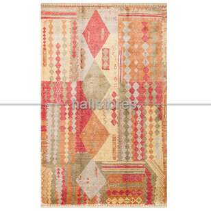 Halıstores - Otantik Kilim Desenli Zara 10 Renkli Hav ve Toz Vermeyen Özel Tezgah Halısı