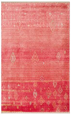Otantik Kilim Desenli Zara 15 Kırmızı Renkli Hav ve Toz Vermeyen Özel Tezgah Uşak Halısı
