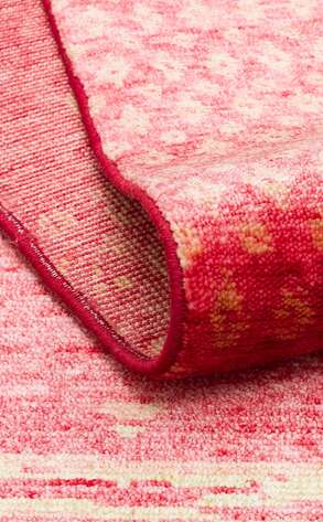 Otantik Kilim Desenli Zara 15 Kırmızı Renkli Hav ve Toz Vermeyen Özel Tezgah Uşak Halısı