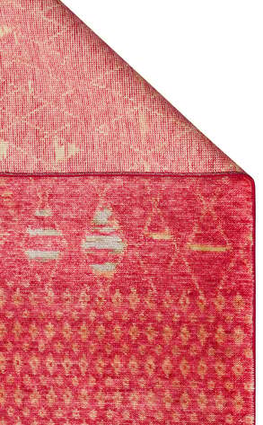 Otantik Kilim Desenli Zara 15 Kırmızı Renkli Hav ve Toz Vermeyen Özel Tezgah Uşak Halısı