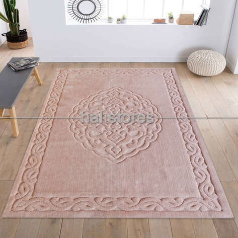 Ottoman %100 Pamuk Yıkanabilir Pudra Halı (1)