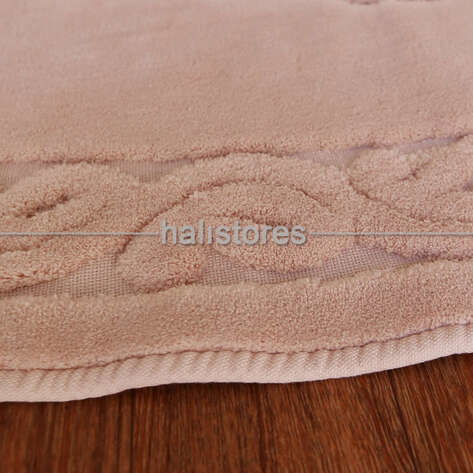 Ottoman %100 Pamuk Yıkanabilir Pudra Oval Halı (6)