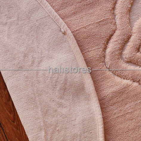 Ottoman %100 Pamuk Yıkanabilir Pudra Oval Halı (7)