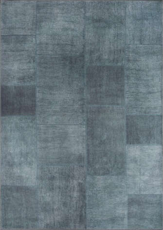 Patchwork Desenli Dokuma Taban Dekoratif Yeşil Halı HS 102