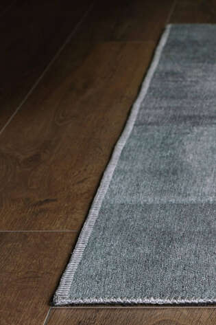Patchwork Desenli Dokuma Taban Dekoratif Yeşil Halı HS 102