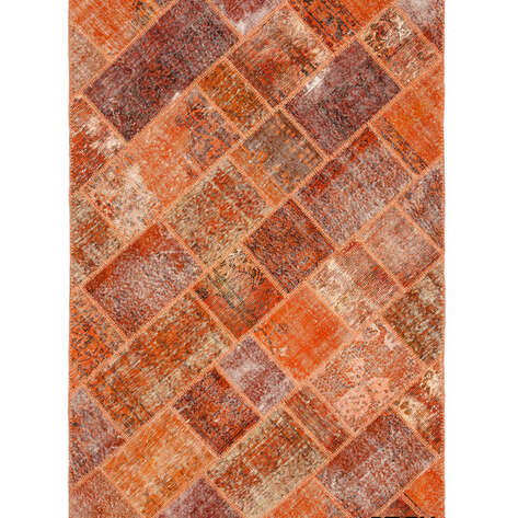 Liviadora - Patchwork El Halısı Cross Turuncu