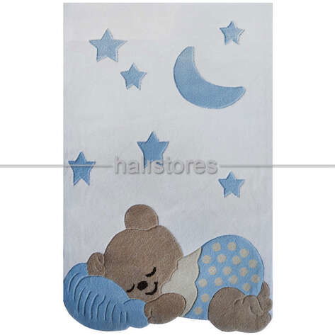 Royal Özel Tasarım Çocuk Halısı Ayıcık Mavi 9281V (1)