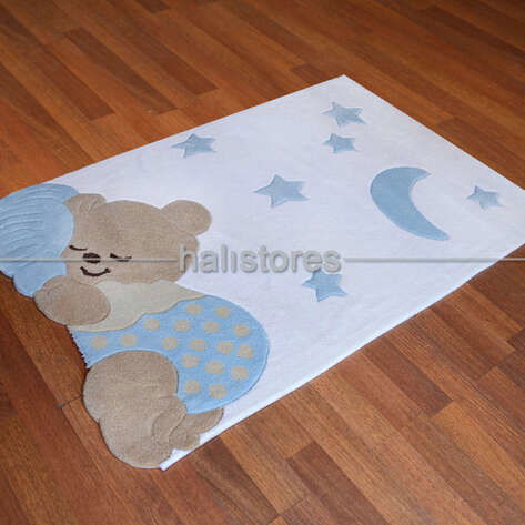 Royal Özel Tasarım Çocuk Halısı Ayıcık Mavi 9281V (2)