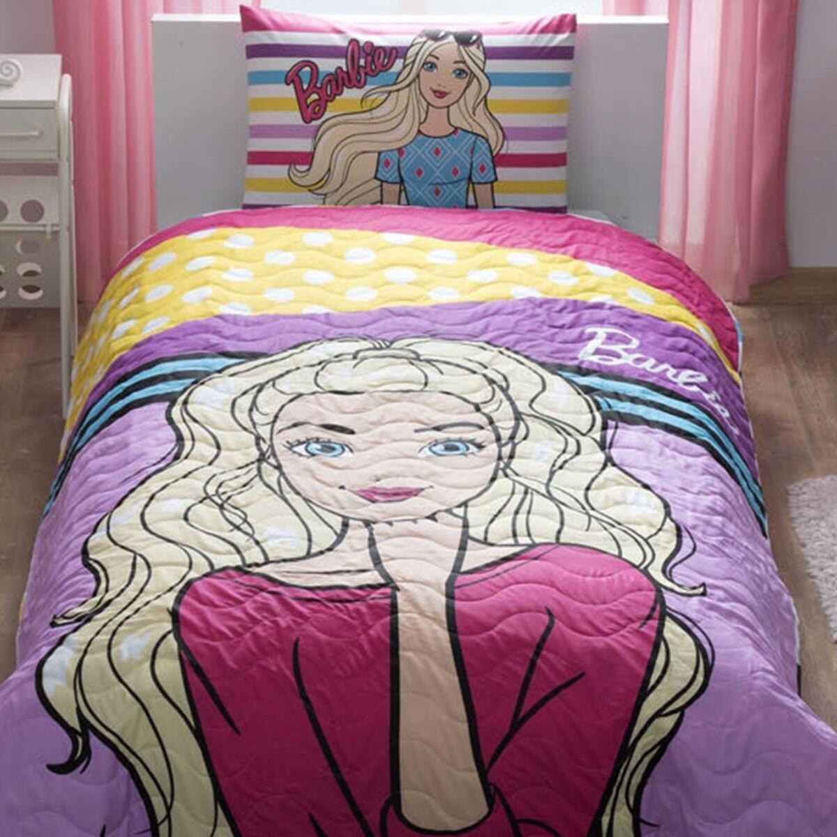 Taç Lisanslı Barbie Dream Yatak Örtüsü Seti