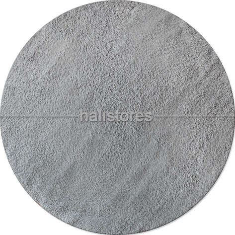 Yumuşak Tüylü Yuvarlak Bebek Halısı Baby Soft Gri (1)