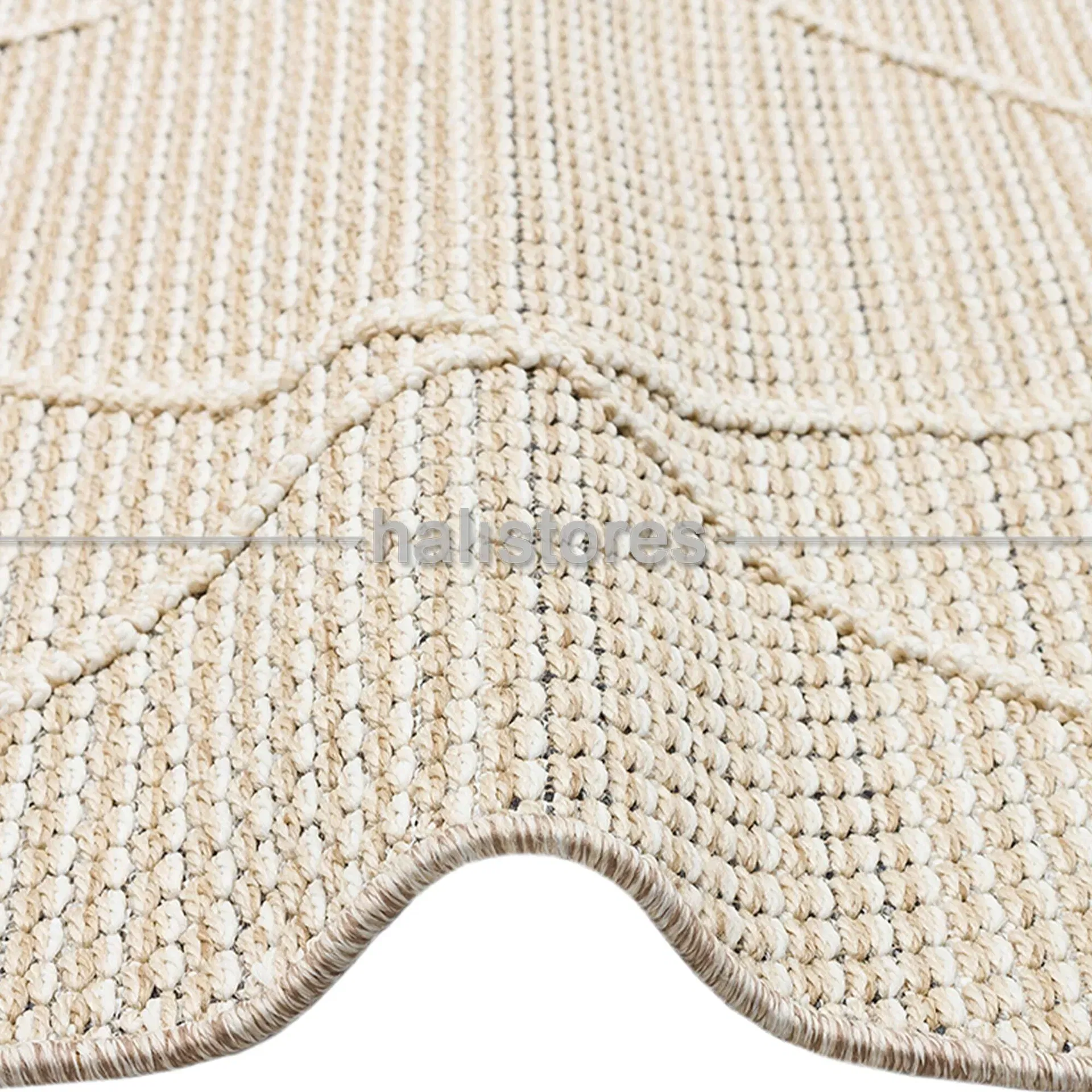 Yuvarlak Etnik Desenli Bej Halı Soho SH 02 (2)