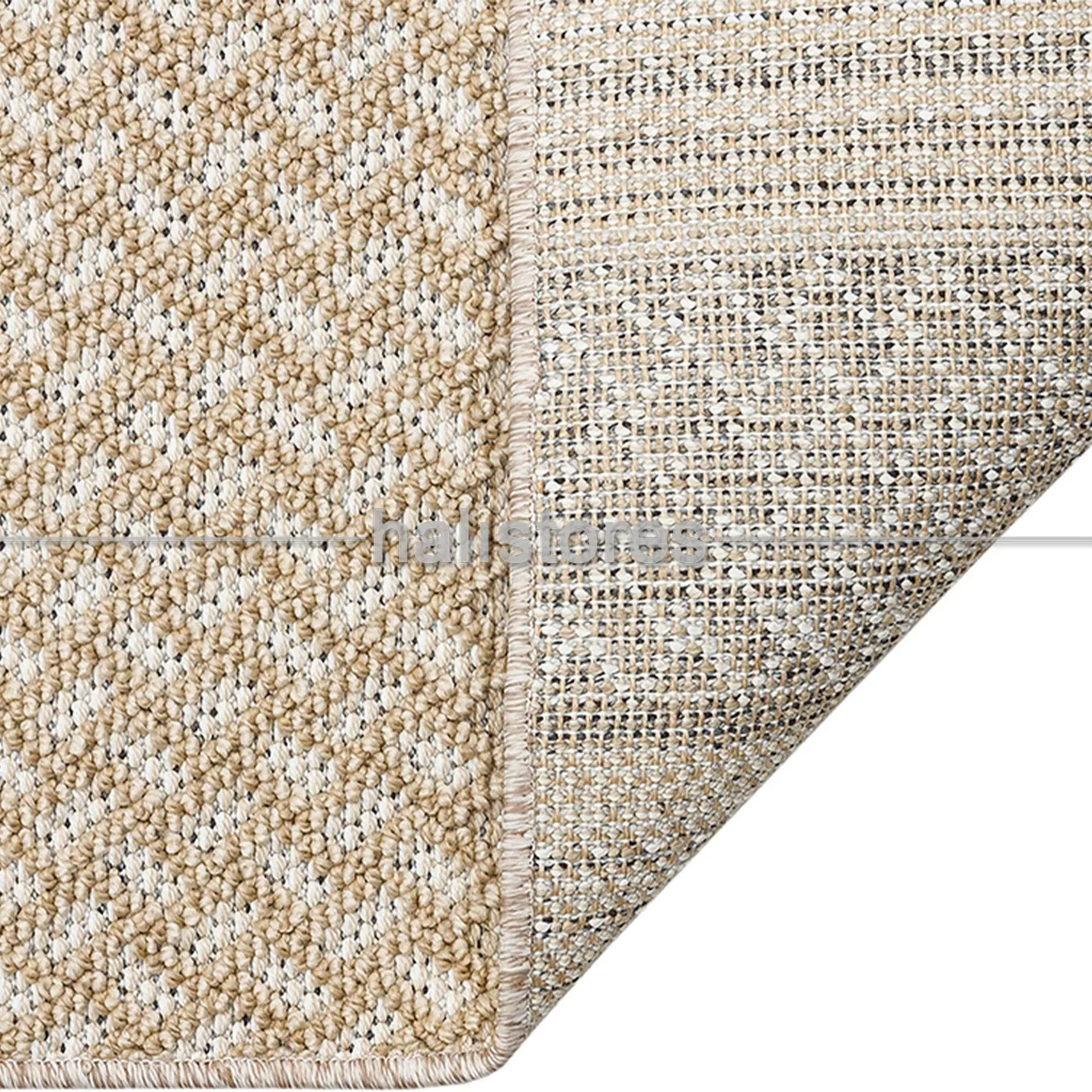 Yuvarlak Etnik Desenli Bej Halı Soho SH 05 (3)