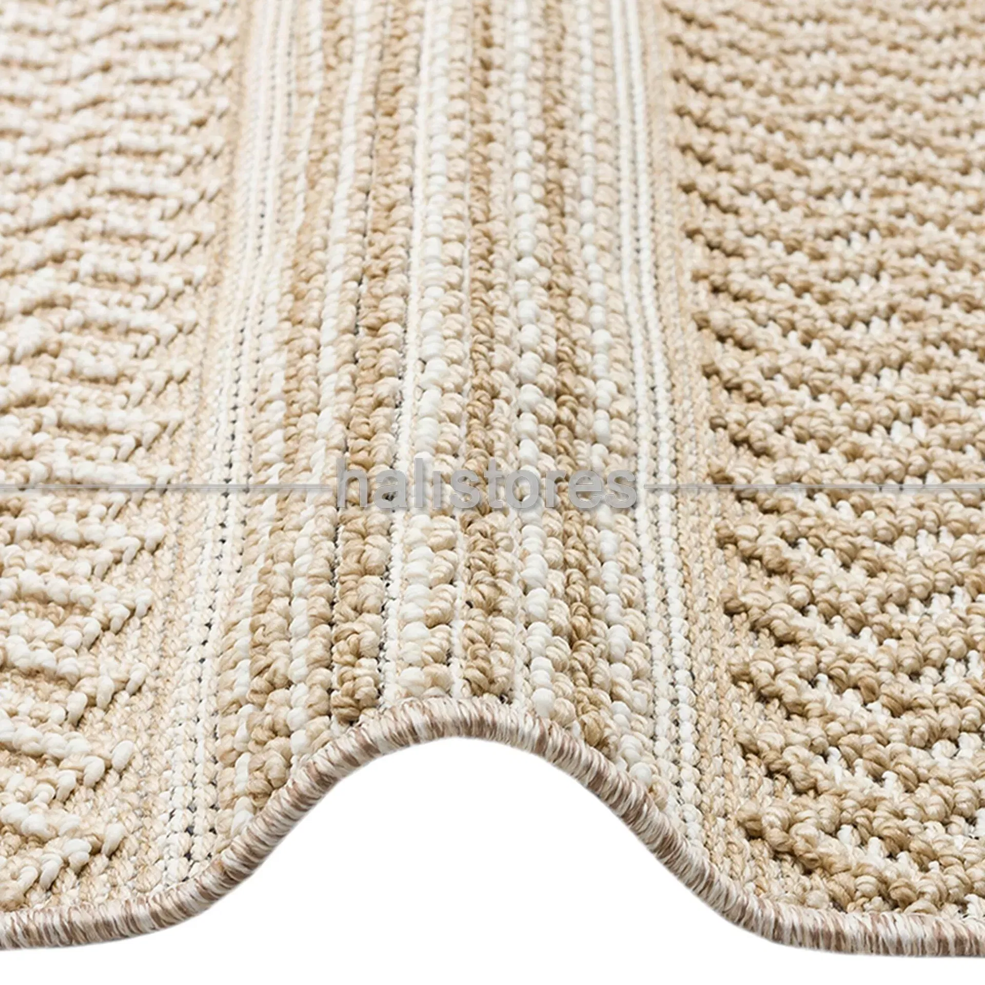 Yuvarlak Etnik Desenli Bej Halı Soho SH 05 (2)