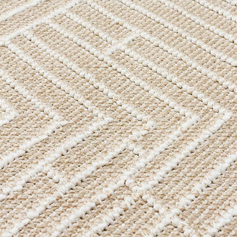 Yuvarlak Etnik Desenli Bej Halı Soho SH 12 (4)