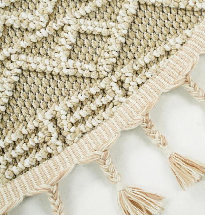 Yuvarlak Etnik Desenli Bej Halı Soho SH 14 (3)