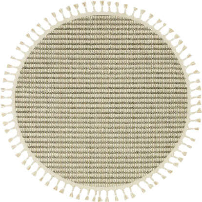 Yuvarlak Etnik Desenli Bej Halı Soho SH 17 (1)