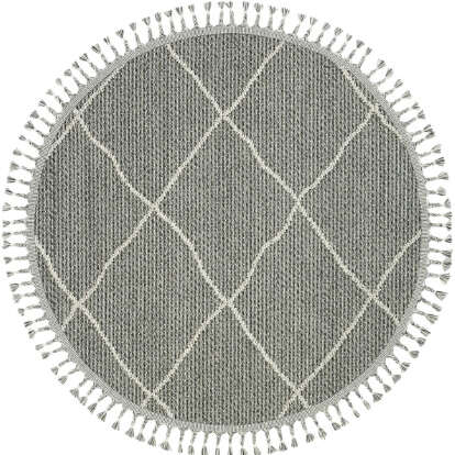 Yuvarlak Etnik Desenli Gri Halı Soho SH 02 (1)