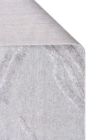 Yuvarlak Hav Toz Vermez Yumuşak Dokulu Etnik Örgü Desenlere Sahip Modern Gri İskandinav Halı Trz 03 (5)